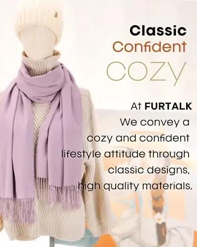 FURTALK Winter Scarf for Women PasModazoneina Shawl Wraps CasModazoneere Feel Warm Fashion Blanket Scarves Gifts - 2