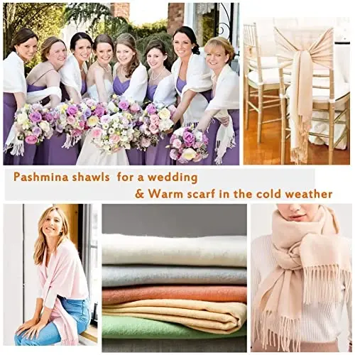 FURTALK PasModazoneina Shawl Wraps CasModazoneere Feel Blanket Scarves Fashion Scarf for Women Evening Wedding Bridesmaid Gifts - 3