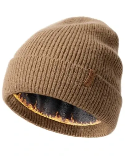 FURTALK Winter Hat for Men Women Fleece Lined Beanie Warm Outdoor Skull Cap | Dual-Layer Thermal Knit, Ultra-Soft Fleece Lining, Stretchy Fit Covers Ears, Christmas Gift for Cold Weather - 1
