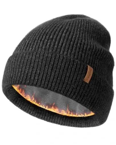 FURTALK Winter Hat for Men Women Fleece Lined Beanie Warm Outdoor Skull Cap | Dual-Layer Thermal Knit, Ultra-Soft Fleece Lining, Stretchy Fit Covers Ears, Christmas Gift for Cold Weather - FURTALK