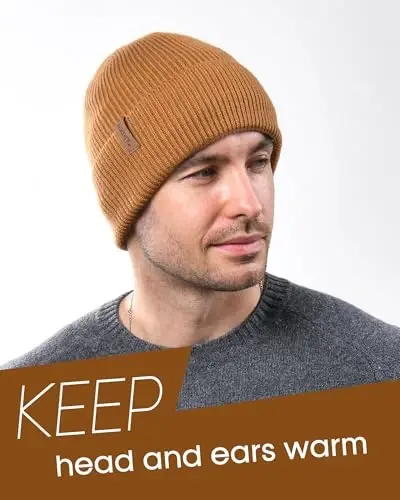 FURTALK Winter Hat for Men Women Fleece Lined Beanie Warm Outdoor Skull Cap | Dual-Layer Thermal Knit, Ultra-Soft Fleece Lining, Stretchy Fit Covers Ears, Christmas Gift for Cold Weather - 4