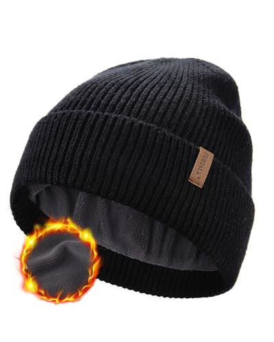 FURTALK Winter Hats for Men Women Fleece Lined Beanie Warm Cuffed Outdoor Skull Cap - 1