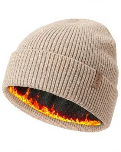 FURTALK Winter Hats for Men Women Fleece Lined Beanie Warm Cuffed Outdoor Skull Cap - FURTALK