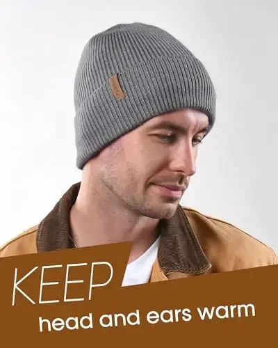 FURTALK Winter Hats for Men Women Fleece Lined Beanie Warm Cuffed Outdoor Skull Cap - 7