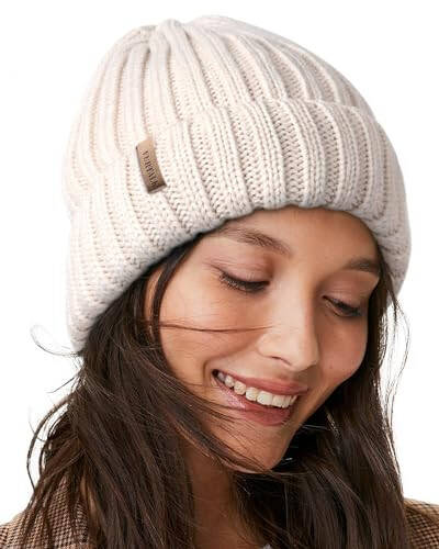 FURTALK Winter Hats for Women Fleece Lined Beanie Knit Chunky Womens Snow Cap - 1