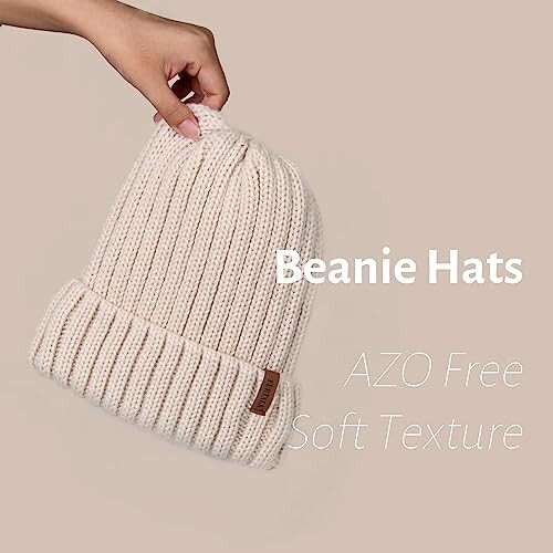 FURTALK Winter Hats for Women Fleece Lined Beanie Knit Chunky Womens Snow Cap - 3