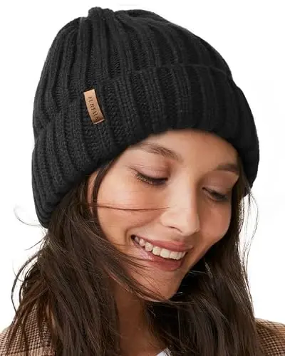 FURTALK Winter Hats for Women Fleece Lined Beanie Knit Chunky Womens Snow Cap - 1