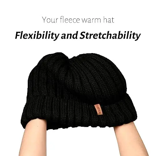 FURTALK Winter Hats for Women Fleece Lined Beanie Knit Chunky Womens Snow Cap - FURTALK (1)