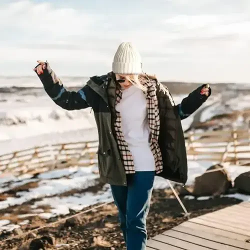 FURTALK Winter Hats for Women Fleece Lined Beanie Knit Chunky Womens Snow Cap - 5