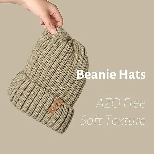 FURTALK Winter Hats for Women Fleece Lined Beanie Knit Chunky Womens Snow Cap - 3