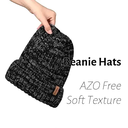 FURTALK Winter Hats for Women Fleece Lined Beanie Knit Chunky Womens Snow Cap - 3