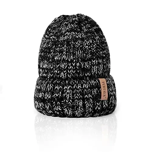 FURTALK Winter Hats for Women Fleece Lined Beanie Knit Chunky Womens Snow Cap - 5