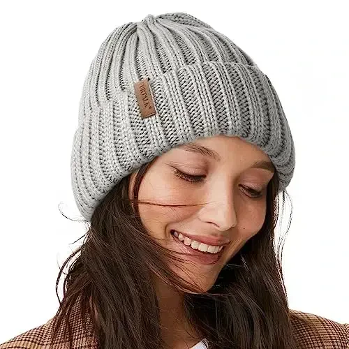 FURTALK Winter Hats for Women Fleece Lined Beanie Knit Chunky Womens Snow Cap - 1