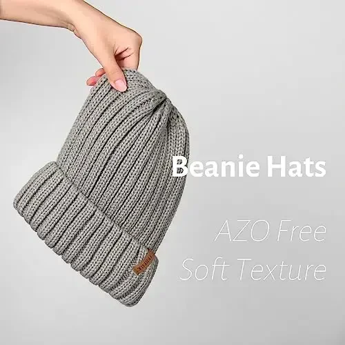 FURTALK Winter Hats for Women Fleece Lined Beanie Knit Chunky Womens Snow Cap - 3