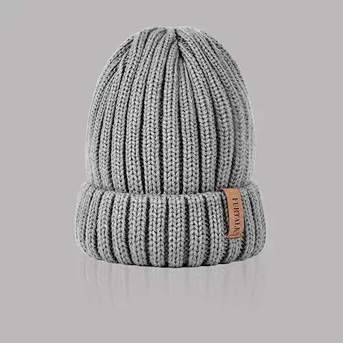 FURTALK Winter Hats for Women Fleece Lined Beanie Knit Chunky Womens Snow Cap - 5