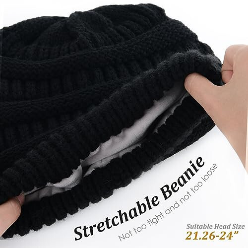 FURTALK Winter Hats for Women Fleece Lined Knit Beanie Hats Slouchy Warm Beanies Ski Skull Cap - 2