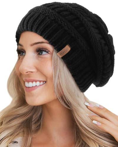 FURTALK Winter Hats for Women Fleece Lined Knit Beanie Hats Slouchy Warm Beanies Ski Skull Cap - 4