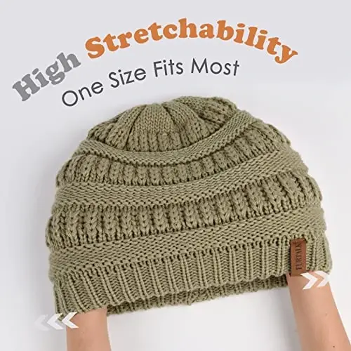 FURTALK Winter Hats for Women Fleece Lined Knit Beanie Hats Slouchy Warm Beanies Ski Skull Cap - 3