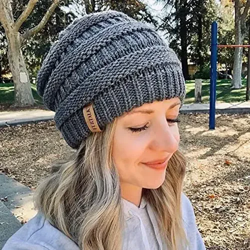 FURTALK Winter Hats for Women Fleece Lined Knit Beanie Hats Slouchy Warm Beanies Ski Skull Cap - 6