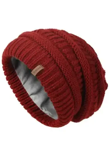 FURTALK Winter Hats for Women Fleece Lined Knit Beanie Hats Slouchy Warm Beanies Ski Skull Cap - 1
