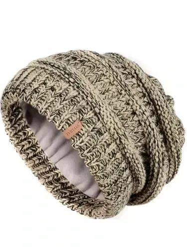 FURTALK Winter Hats for Women Fleece Lined Knit Beanie Hats Slouchy Warm Beanies Ski Skull Cap - FURTALK
