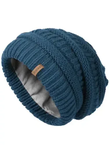 FURTALK Winter Hats for Women Fleece Lined Knit Beanie Hats Slouchy Warm Beanies Ski Skull Cap - 1