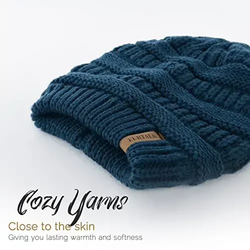 FURTALK Winter Hats for Women Fleece Lined Knit Beanie Hats Slouchy Warm Beanies Ski Skull Cap - 4