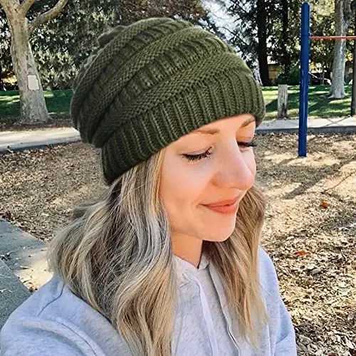 FURTALK Winter Hats for Women Fleece Lined Knit Beanie Hats Slouchy Warm Beanies Ski Skull Cap - 5