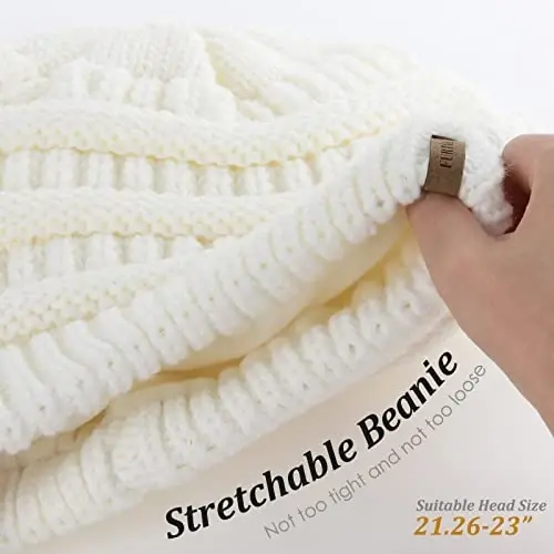 FURTALK Winter Hats for Women Fleece Lined Knit Beanie Hats Slouchy Warm Beanies Ski Skull Cap - FURTALK (1)