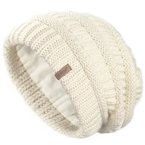 FURTALK Winter Hats for Women Fleece Lined Knit Beanie Hats Slouchy Warm Beanies Ski Skull Cap - 1