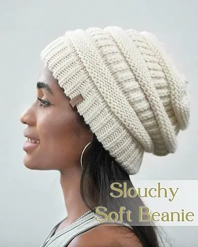 FURTALK Winter Hats for Women Fleece Lined Knit Beanie Hats Slouchy Warm Beanies Ski Skull Cap - 5