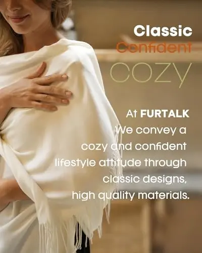 FURTALK Winter Scarf for Women PasModazoneina Shawl Wraps CasModazoneere Feel Warm Fashion Blanket Scarves - 5