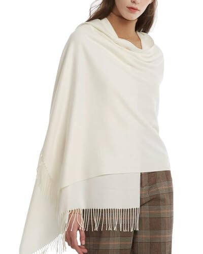 FURTALK Womens Pashmina Shawl Wraps Cashmere Feel Winter Scarf Soft Warm Blanket - 13