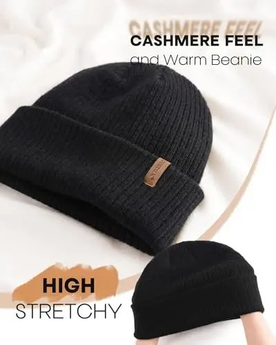 FURTALK Womens Winter Hat Scarf Gloves Set Knitted Thick Beanie Touchscreen Gloves Neck Warmer for Men Women - 4