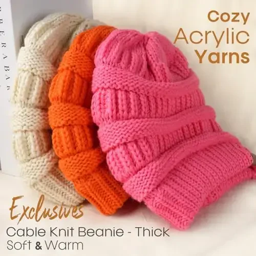 FURTALK Womens Winter Knit Slouchy Beanie Hat Warm Knitted Skull Ski Cap Hats for Women - 4