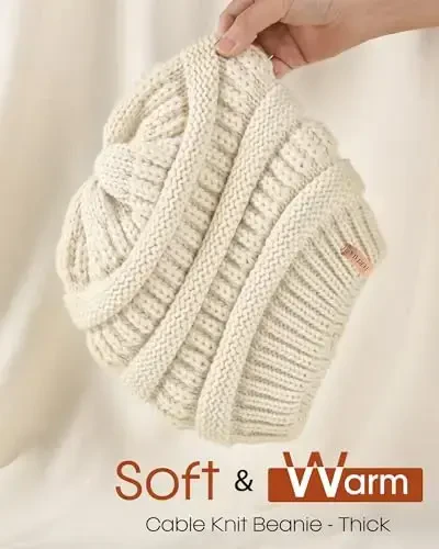 FURTALK Womens Winter Knit Slouchy Beanie Hat Warm Knitted Skull Ski Cap Hats for Women - 2