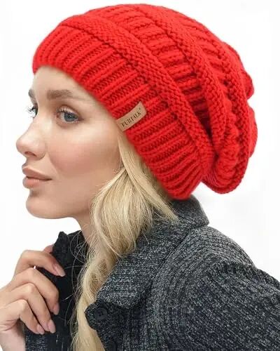 FURTALK Womens Winter Knit Slouchy Beanie Hat Warm Knitted Skull Ski Cap Hats for Women - 1