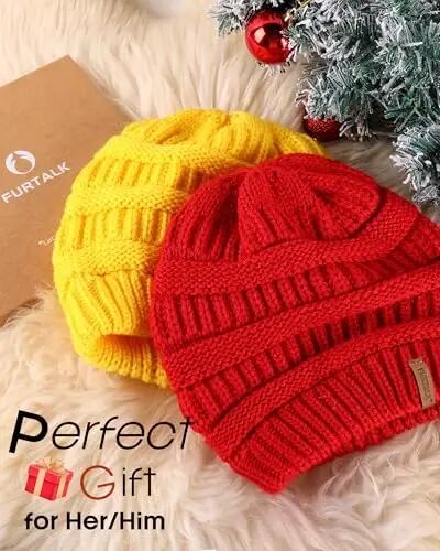 FURTALK Womens Winter Knit Slouchy Beanie Hat Warm Knitted Skull Ski Cap Hats for Women - 3