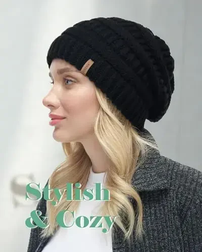 FURTALK Women's Winter Knit Slouchy Beanie Hat Warm Skull Ski Cap Hats for Women - 2