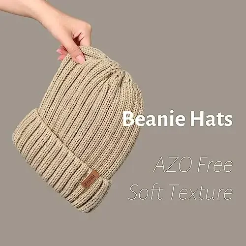 FURTALK Winter Hats for Women Fleece Lined Beanie Knit Chunky Womens Snow Cap - 4