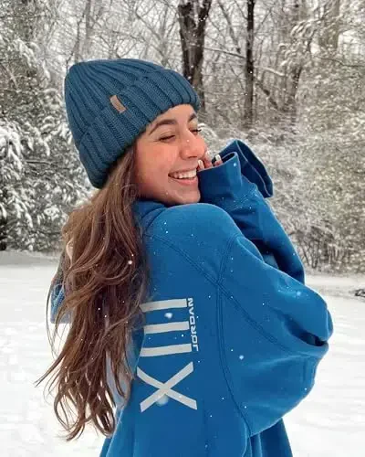 FURTALK Зимние шапки для женщин, вязаная шапка с флисовой подкладкой, толстая женская зимняя шапка - 6