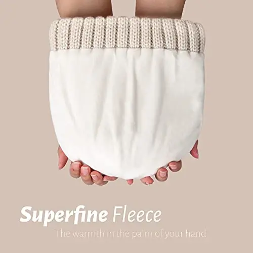 Фурталка Зимняя шапка для женщин с флисовой подкладкой, трикотажная и объемная женская зимняя шапка - 4