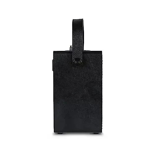 Fuse Andle Vegan Charm Qo'lda Bluetooth karnay retro | Smartphone ulanishi bilan Portativ dinamik | USB va AUX kirishi | Zamonaviy qora yog'ochdan yasalgan tashqi ko'rinish - 5