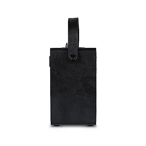 Fuse Andle Vegan Charm Qo'lda Bluetooth karnay retro | Smartphone ulanishi bilan Portativ dinamik | USB va AUX kirishi | Zamonaviy qora yog'ochdan yasalgan tashqi ko'rinish - 5