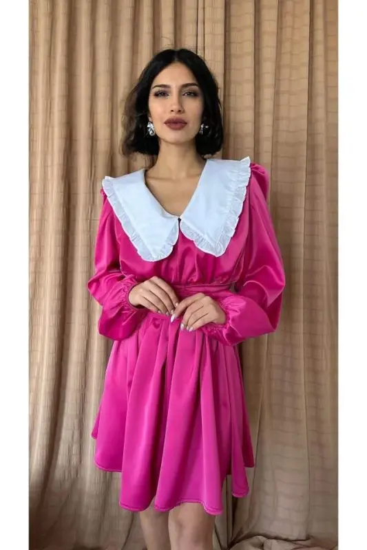 Fuşya Bebe Yoqali Ko'ylak - 4