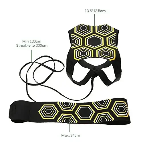Football Kick Trainer Soccer Training Aids Hands Free Throw Sole Practice Equipment for Kids with Adjustable Belt Elastic Rope Fits Ball 3, 4,and 5 - 3