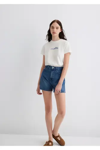 Футболка белая с принтом Regular Fit / Normal Kesim 16 - MAVI (1)