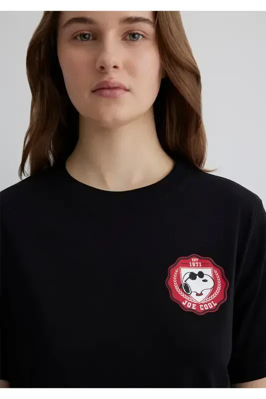 Футболка черная с принтом Joe Cool Regular Fit / Normal - 5