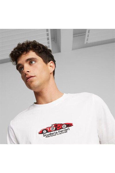 Футболка Ferrari Race Graphic Tee 1 БЕЛАЯ Мужская - 9