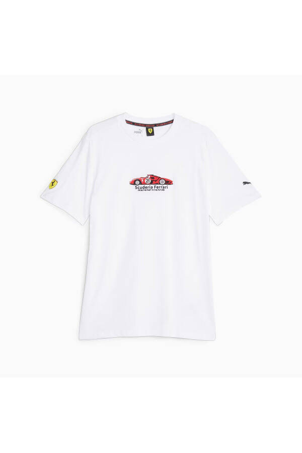 Футболка Ferrari Race Graphic Tee 1 БЕЛАЯ Мужская - 13